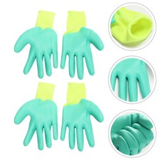 2 Pairs Bite Proof Pet Training Gloves Protective Rubber Gloves for Handling