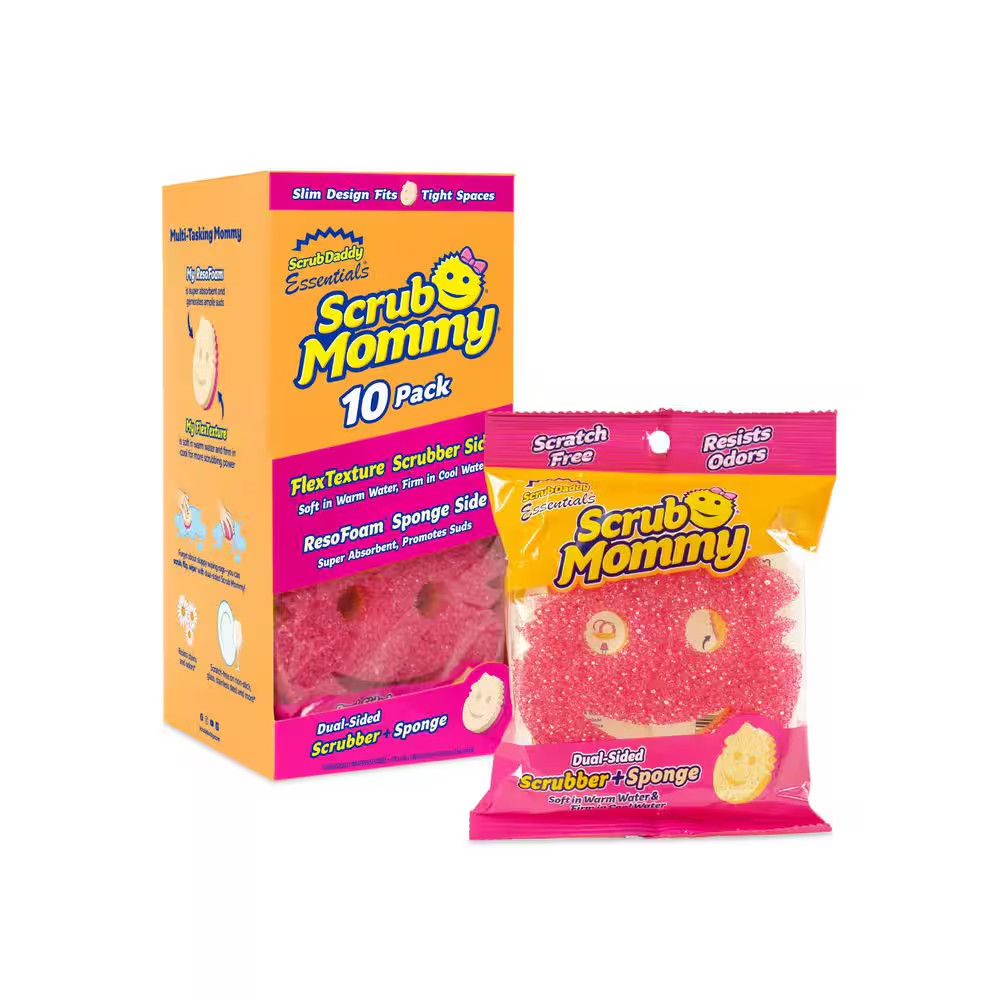 Scrub Mommy Essentials Scrubber Sponge Windowed Box 10Ct