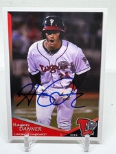 2019 Lansing #24 Hagen Danner SIGNED Grandstand MILB Team Card Reds