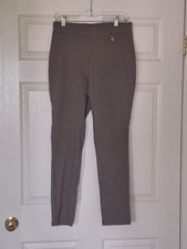 Tommy Hilfiger Houndstooth Pants, Women's Size 10, Brown/Black Stretch