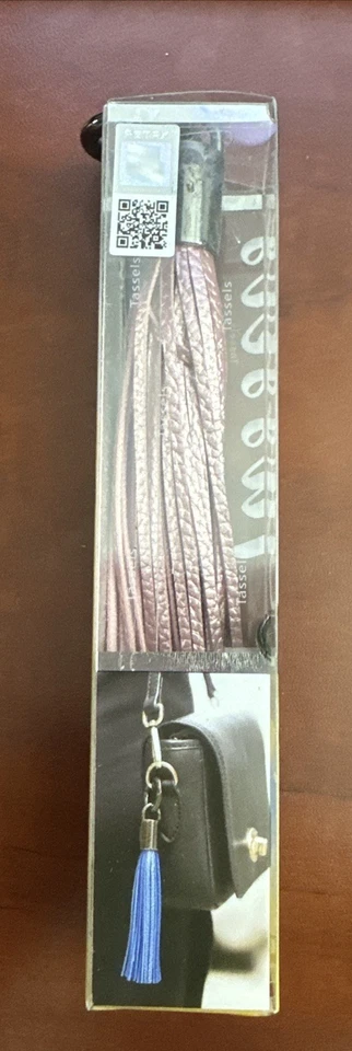 Keychain USB Cord Remax Gold Ring Data Cable Pink for Apple Tassle New - Image 2 of 4