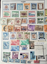 Columbia Pre 1971 Foreign Postage Stamps Used 50 pcs
