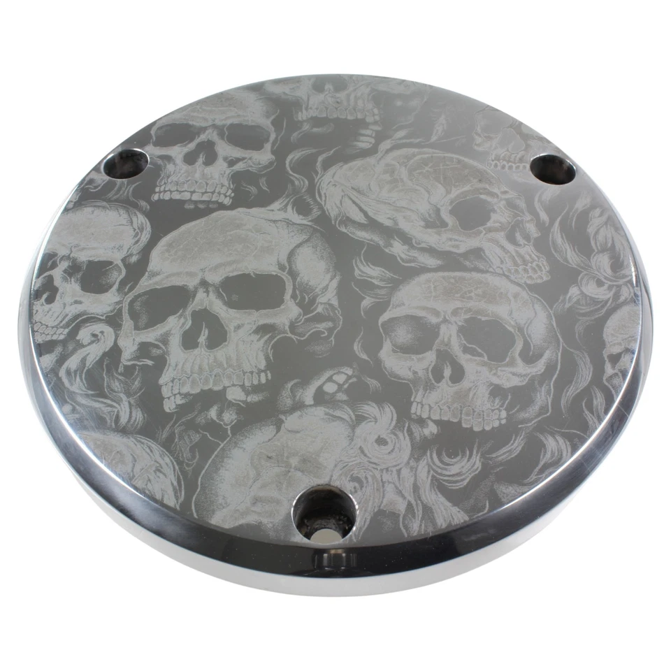 Suzuki M / VZR 1800 Intruder →  Motordeckel  poliert → Skull-Party - Bild 2 von 3