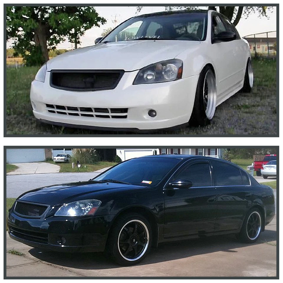 Fits 2005-2006 Altima Matte Black Mesh Style Front Bumper Hood Grille 05-06 Foto 4 de 4