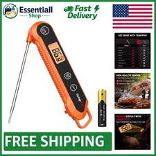 3.9in Waterproof Meat Thermometer - Fast Response, Bright Display  Calibration