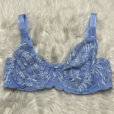 Paramour 36DD Bra Blue Peridot Everyday Lace Underwire Back Closure 115073