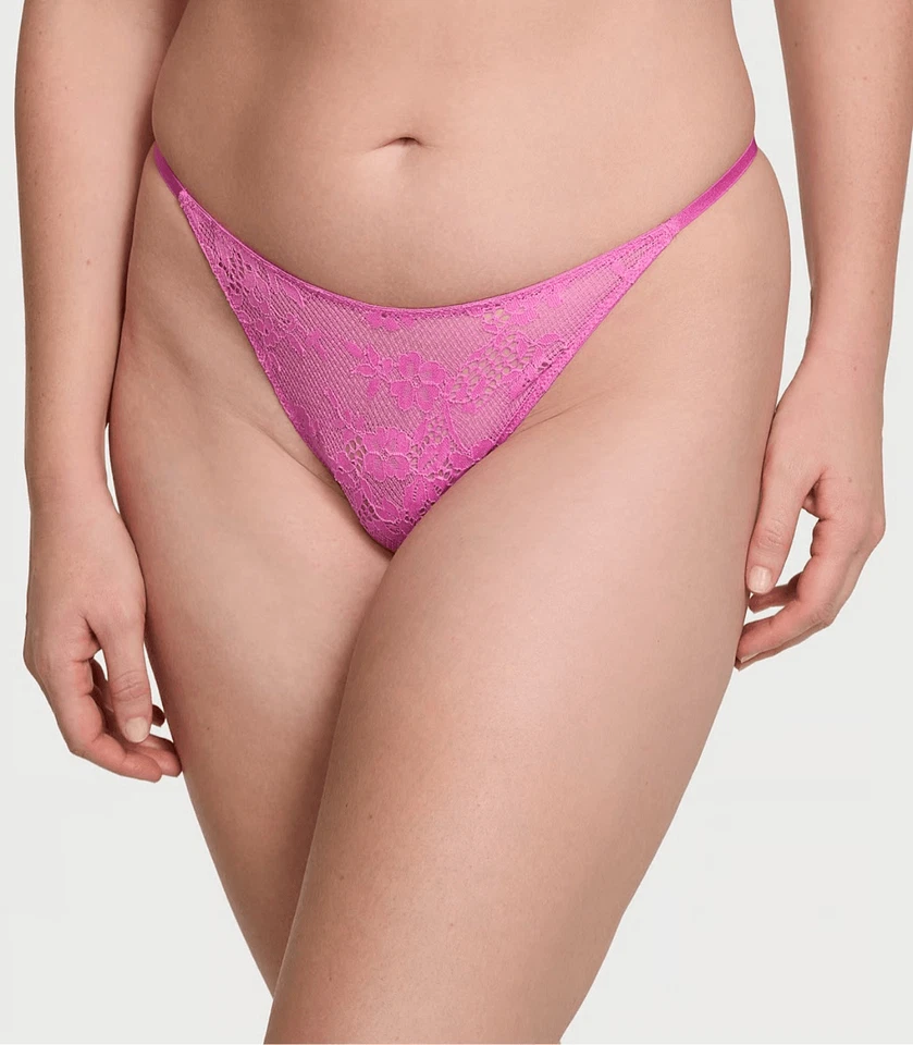 Victoria’s Secret Pink Lace Heart String Bikini Size Medium, NWT - Image 2 of 4