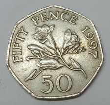 50p Coin Bailiwick of Guernsey Freesia Flower 1997 Fifty Pence CIRCULATED. 