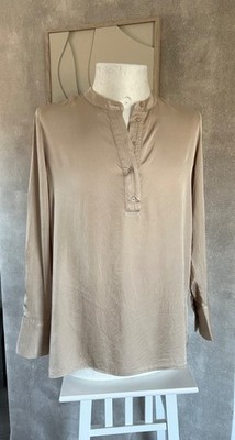 Opus  Bluse  , locker , ohne Kragen 40 beige , 1a
