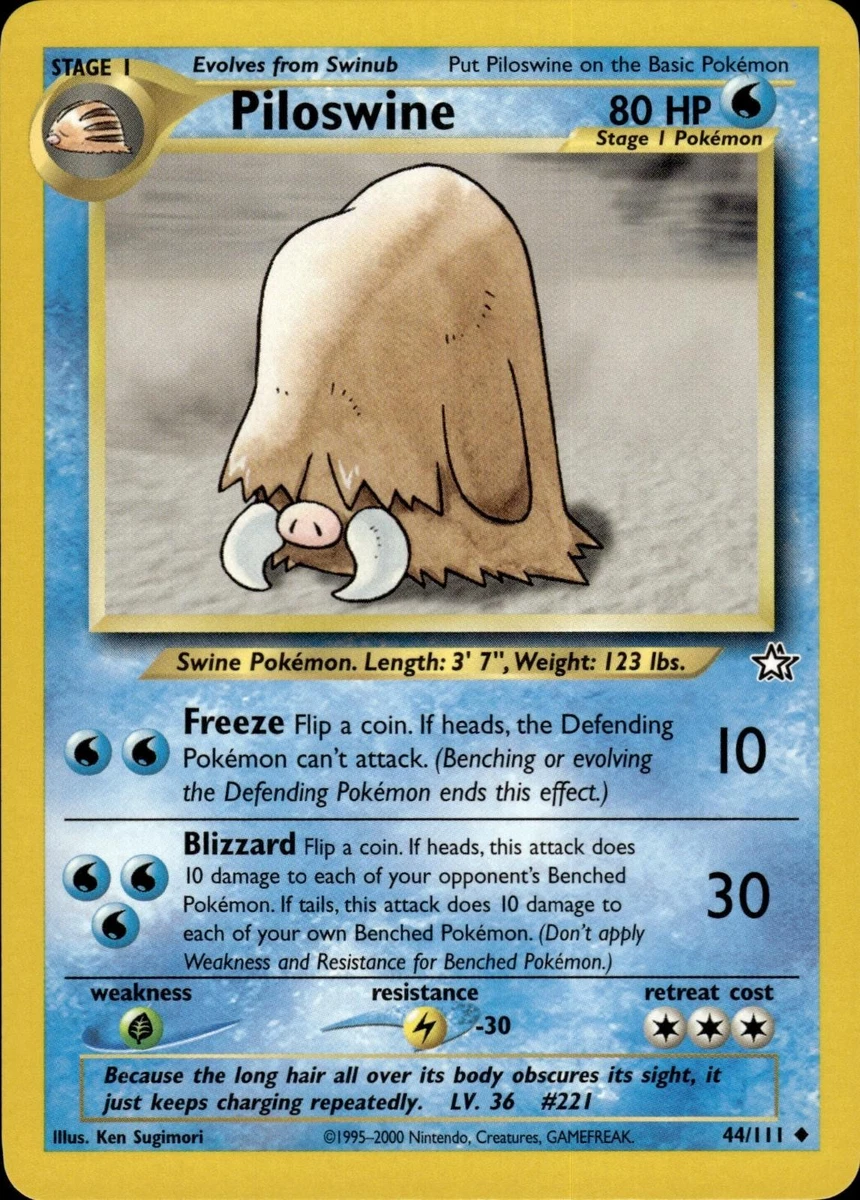 Piloswine Pokémon TCG Cards for sale | eBay