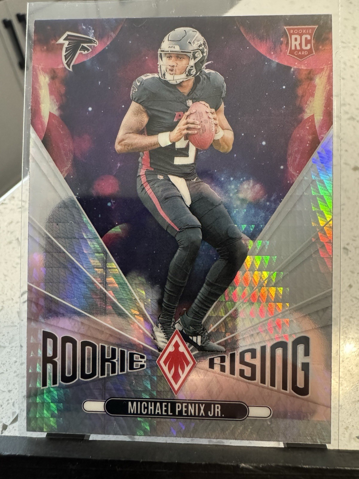 2024 Panini Phoenix - Rookie Rising Michael Penix Jr. #RR-MPJ Hyper (RC)