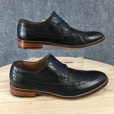 Johnston & Murphy Conard Wingtip Dress Shoes Mens 8.5 Casual Leather Black