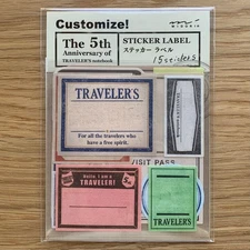 Traveler's Note 5th Limited Custom Sticker Set with 2 bonus sheets Used