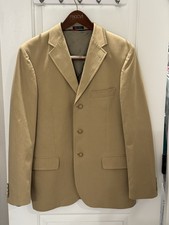 J Crew Khaki Jacket Blazer Suit Sport Coat Tan Camel Men's 40S Italian