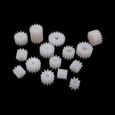 0.5 Module White Plastic Spindle Gears For Model Robot Motor Gearbox Toy Diy