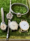 Vintage Watch Lot Caravelle Timex Swiss Mechanical Lot For Repair