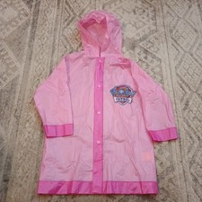 Nickelodeon Girls Small Pink Paw Patrol Snap Hooded Rain Jacket