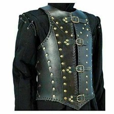 Halloween Medieval Renaissance Knight Leather Jacket Roleplay Costume Armor Larp