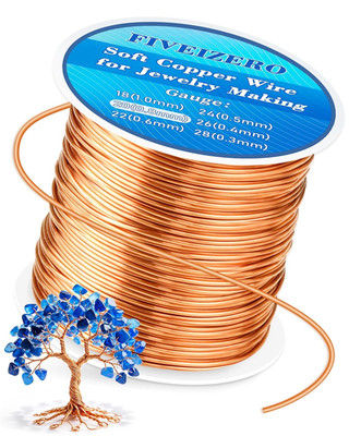 82Ft 20 Gauge Copper Wire for Jewelry Making, Pure Dead Soft Bare Copper Wire fo