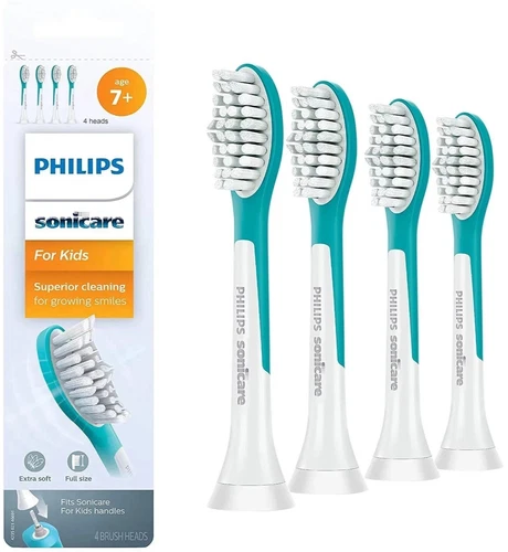 4 Pack Replacement Toothbrush Heads for Philips Sonicare Kids 7+Year