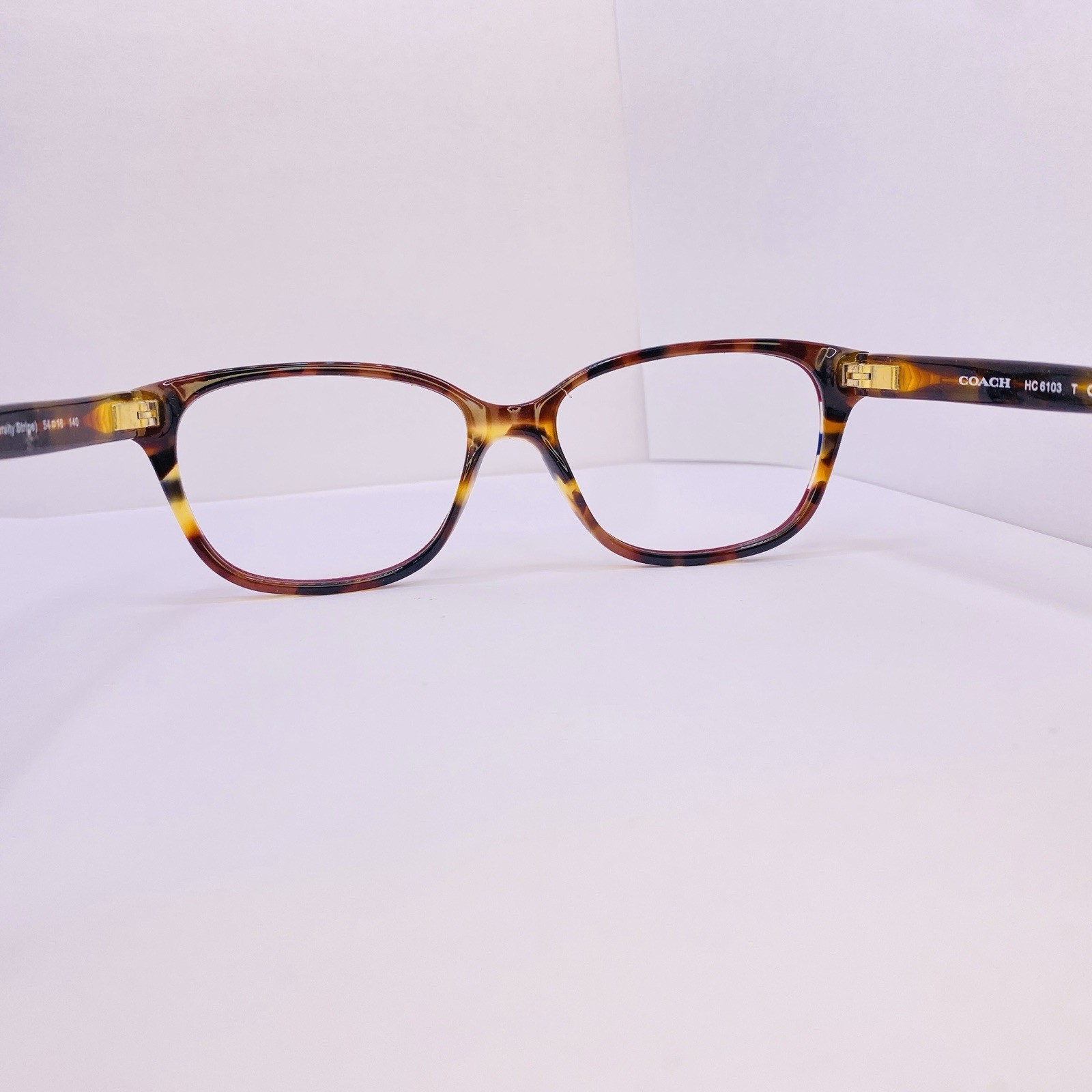 Coach Eyeglasses Frames HC 6103 5444 Aubgn Navy Tortoise Varsity Stripe 54 [] 16 thumbnail 10