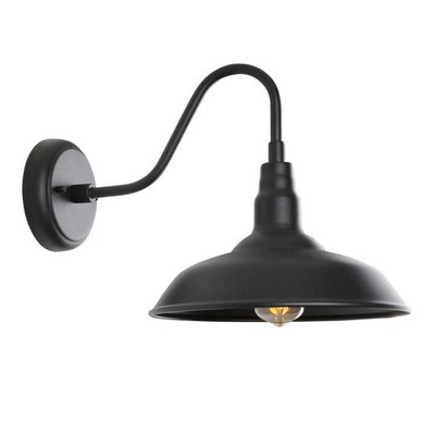 GOALPLUS Black Gooseneck Barn Light for Farmhouse 10 Inch Dome Exterior Light...