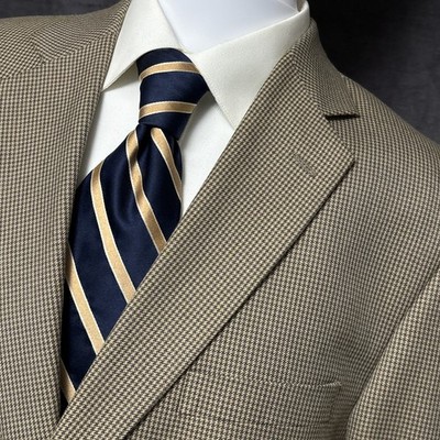Stafford Sport Coat 44R Classic Fit Tan Check Blacker Jacket Business Casual