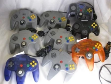 Lot of 9 3rd party N64 Controllers For Parts Or Repair AS-IS
