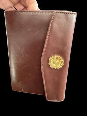 Vintage ESCADA Leather Agenda Planner Card Wallet Travel Passport  Book Cover