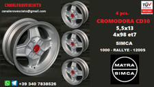 4 Cerchi in lega Cromodora CD30 Simca 1000 Rallye 1200 S felgen wheels jantes