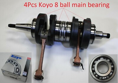 Yamaha Banshee YFZ 350 Crank Crankshaft +4mm stroke w/ Koyo 8 ball main bearing