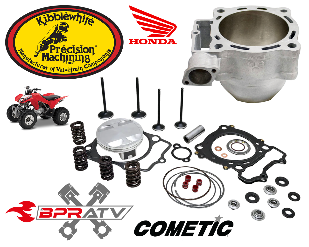06 + Honda TRX450R/ER Kibblewhite Valves STD Size Spring Kit Viton Seals