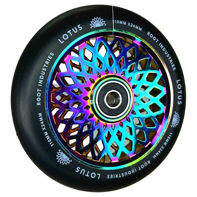 Root Industries Lotus Hollowcore Stunt-Scooter Rolle 110mm Neochrome Rainbow