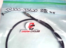 Suzuki NOS GT380 GT550 1974-75, Throttle Cable Assembly 58300-33620   FAST SHIP