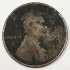 1910 United States Lincoln Wheat Cent Penny - Good (G) KM#132 Discolored - 7669