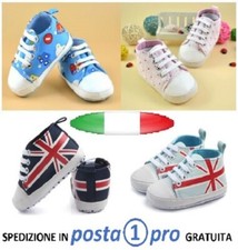 SCARPE NEONATO BAMBINI IN TESSUTO TELA, COMODE E ANTISCIVOLO. MODELLO SPORTIVO