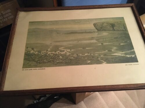 PAIR OF FRAMED PRINTS, INDONESIAN AND MALAY TITLES - Picture 1 of 8