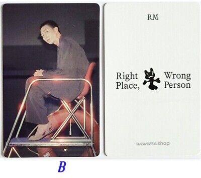 BTS RM RIGHT PLACE, WRONG PERSON OFFICIAL WEVERSE PHOTOCARD BTS RM RIGHT PLACE, WRONG PERSON OFFICIAL WEVERSE PHOTOCARD