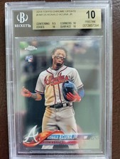 2018 TOPPS CHROME UPDATE HMT25 RONALD ACUNA JR. BGS 10 PRISTINE LOW POP