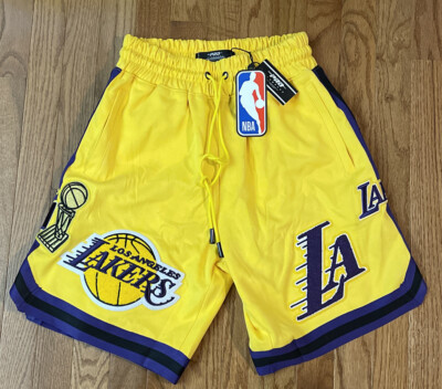 Men's Los Angeles Lakers Pro Standard Team Chenille Shorts NWT Small - Main Image