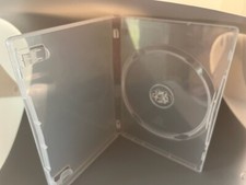 100 NEW 14MM SINGLE DVD CASES W/M-LOCK HUB, SPINE CLIPS-SUPER CLEAR, PSD23M