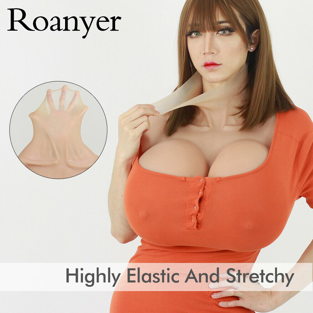 Roanyer Silicone D Cup Tuta Intera Costumi Crossdresser Drag Queen Transgender Petto Da Uomo Tette Artificiali Tette Finte Corpo - Foto 5