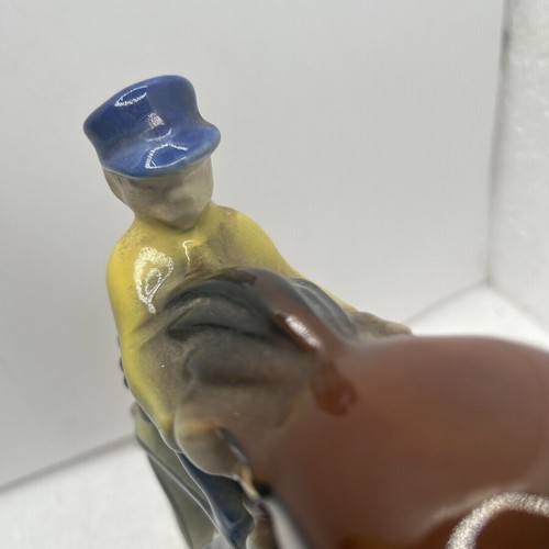 1970 Vintage Ezra Brooks Decanter Horse & Jockey EMPTY Decorated With 24k Gold - Picture 4 of 10