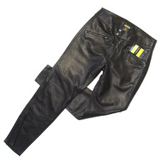 NWT Ralph Lauren RUGBY Moto Skinny in Black Lamb Leather Ankle Zip Pants 4