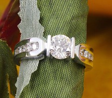 1.30 CT White Round Cut CZ Engagement Wedding Ring In 925 Sterling Silver