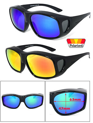 MEDIUM FIT OVER PRESCRIPTION GLASSES POLARIZED SUNGLASSES COVER ALL WRAP  AROUND