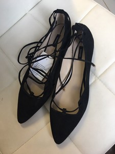 mango pointed toe leather shoes