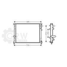 Alette raffreddamento acqua AVA QUALITY COOLING saldate per Chrysler 300 C Touring
