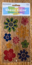 RARE Mrs Grossman’s Sheer Color Flowers Transparent Shapes Scrapbook Stickers
