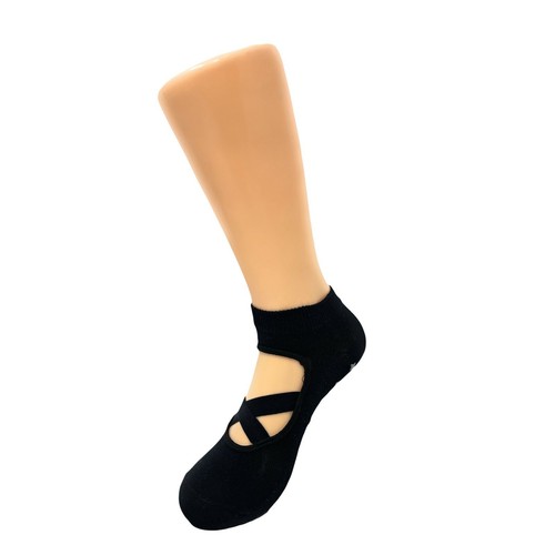 Non-Slip Grip Yoga Pilates Socks with Straps Studio Socks 3 Pairs - Picture 8 of 32